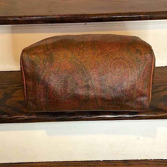 METRO MILANO Red Paisley Speedy 20 Small Boston Travel Tote Bag Lock and Key - Picture 11 of 17